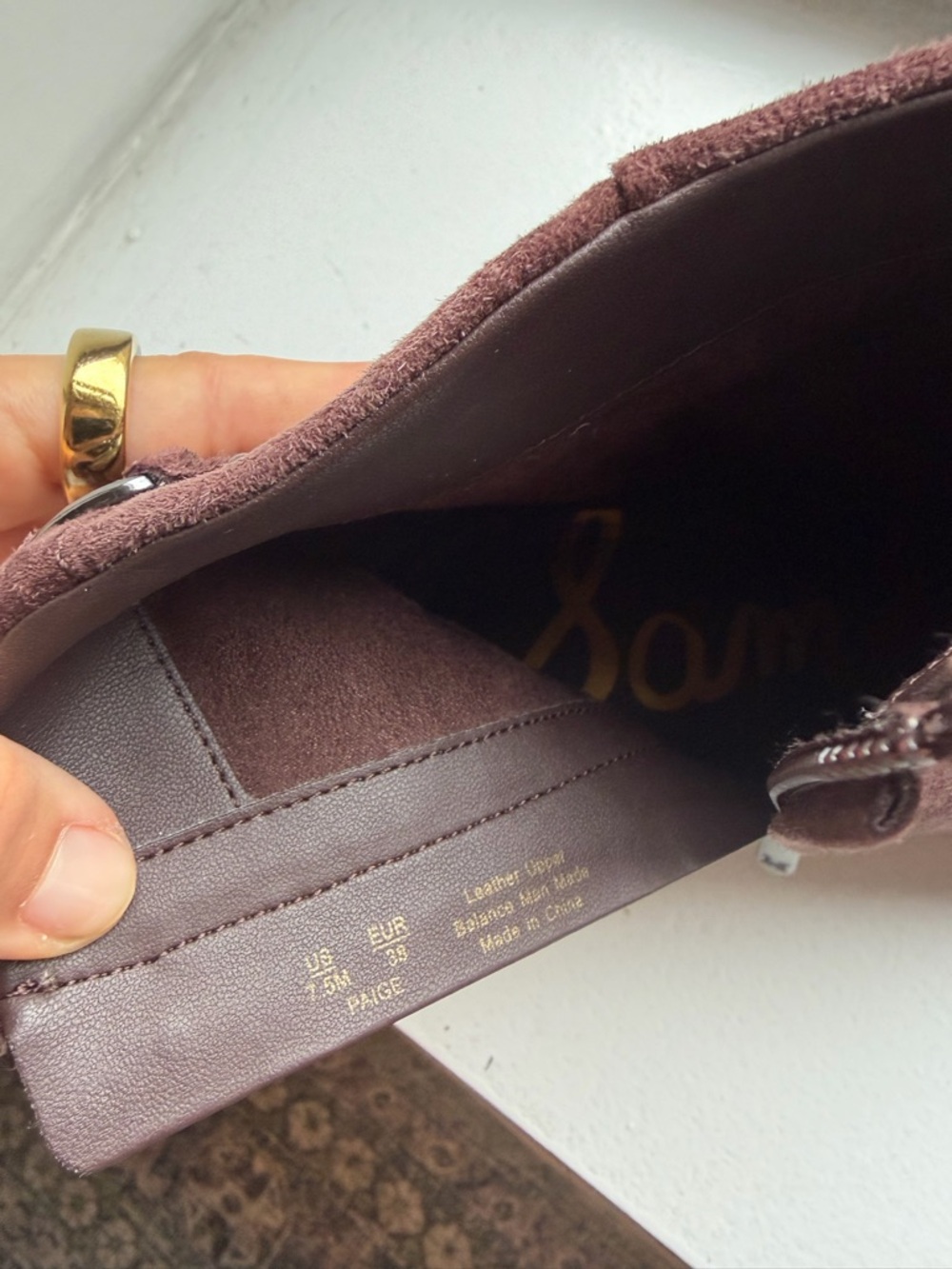 Sam Edelman Dark Brown Suede Ankle Boots - Picture 5 of 6